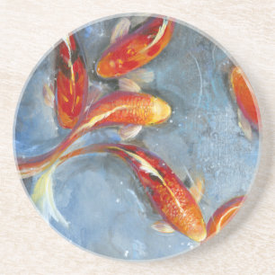 Posavasos De Arenisca Graceful Koi II