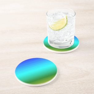 Posavasos De Arenisca Gradiente azul y verde del mar y del cielo