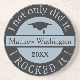 Posavasos De Arenisca Graduación nombre personalizado y año de la montañ