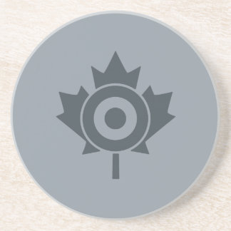 Posavasos De Arenisca Gráfica de hojas de arce canadiense Roundel Mod