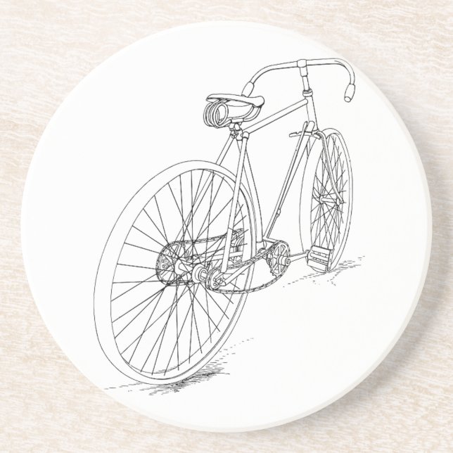 Posavasos De Arenisca Gráfico de bicicleta (Frente)