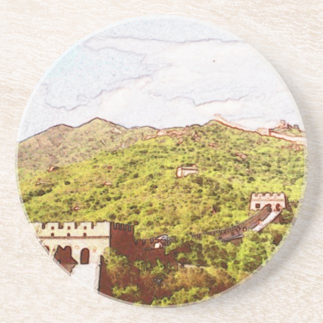 Posavasos De Arenisca Gran escayola de insignia de pared (Frente)