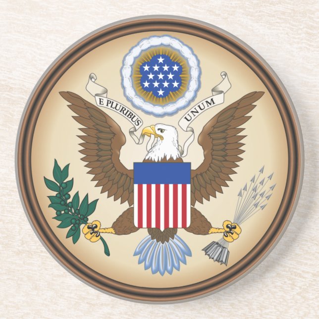 POSAVASOS DE ARENISCA GRAN SELLO DE LOS ESTADOS UNIDOS (Frente)