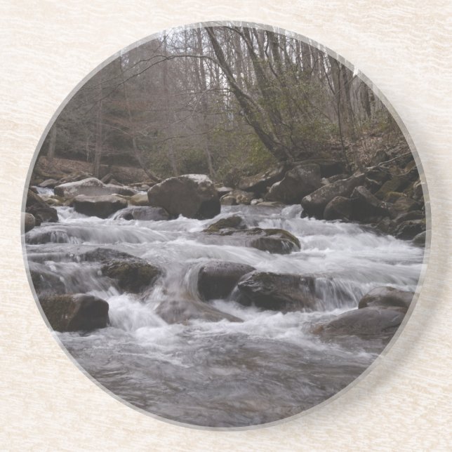 Posavasos De Arenisca Grandes Montañas Humeantes 2 (Frente)