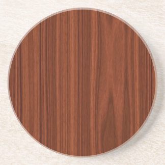 Posavasos De Arenisca Grano de madera marrón rojizo