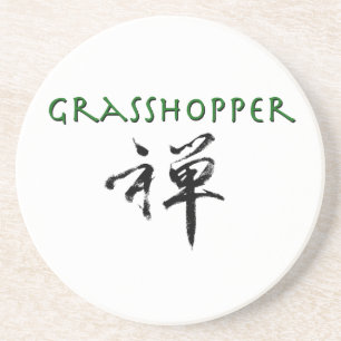 Posavasos De Arenisca Grasshopper con símbolo "Zen"