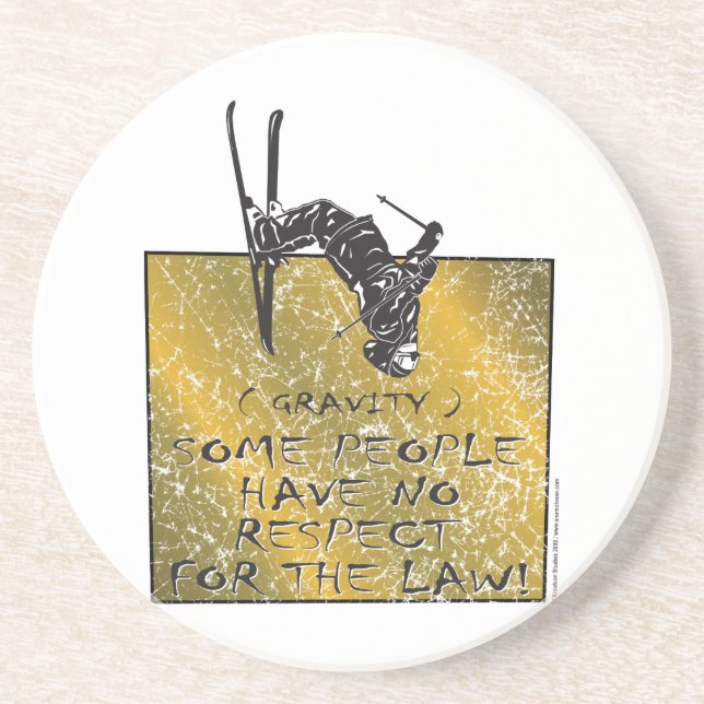 Posavasos De Arenisca Gravity Skier (Frente)