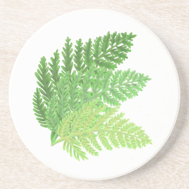 Posavasos De Arenisca Green Ferns (Frente)