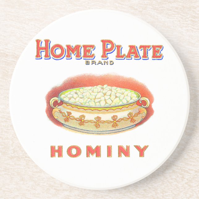 Posavasos De Arenisca Grits Hominy de Plate para el hogar (Frente)