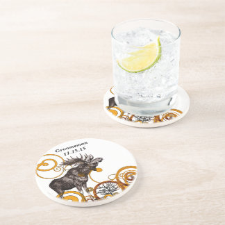Posavasos De Arenisca Groomsman Vintage Buck Coasters