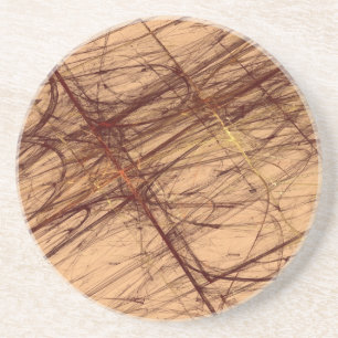 Posavasos De Arenisca Grunge Series-4— Tan Coaster 1 de muchos colores