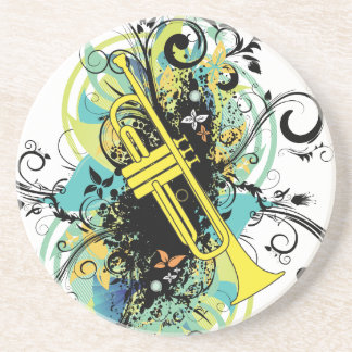 Posavasos De Arenisca Grunge Swirl Trumpet