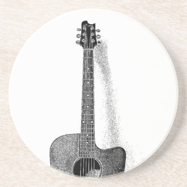 Posavasos De Arenisca Guitarra clásica (Frente)