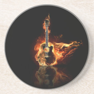 Posavasos De Arenisca guitarra del flamin
