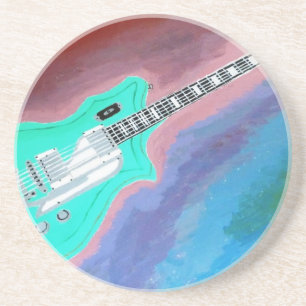 Posavasos De Arenisca Guitarra Verde
