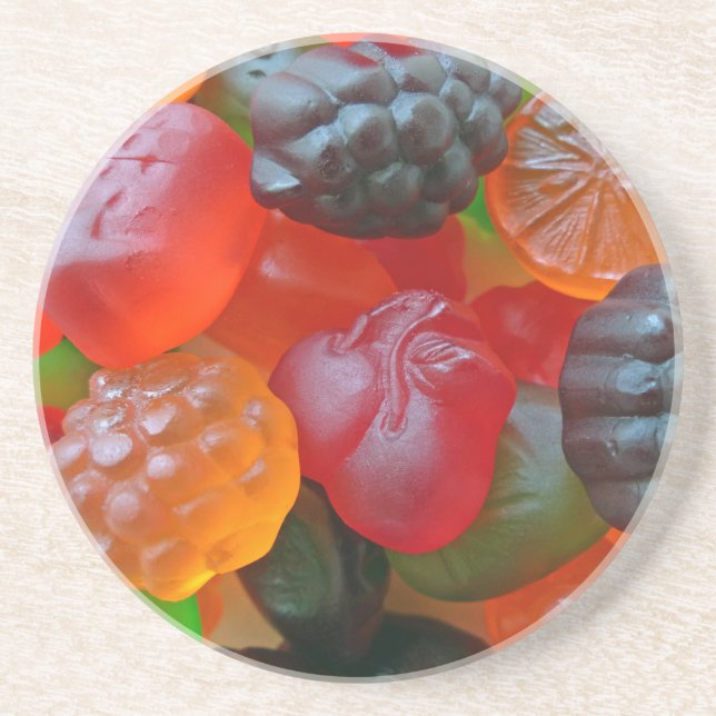 Posavasos De Arenisca Gummy Fruit (Frente)