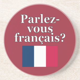 Posavasos De Arenisca ¿Hablas francés? Bandera