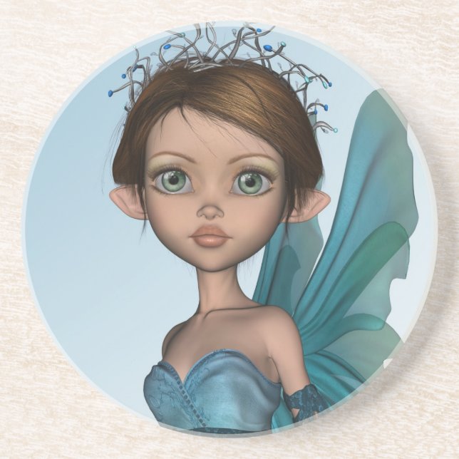 Posavasos De Arenisca Hada linda (Frente)