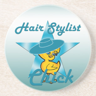 Posavasos De Arenisca Hair Stylist Chick #7