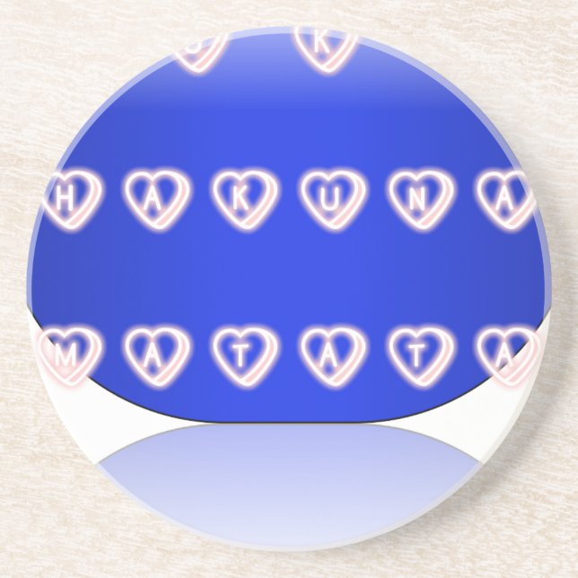 Posavasos De Arenisca HAKUNA MATATA DEL REINO UNIDO SIEMPRE.png (Frente)