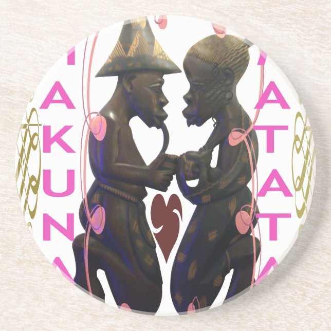 Posavasos De Arenisca Hakuna Matata Hakunamatata (Frente)