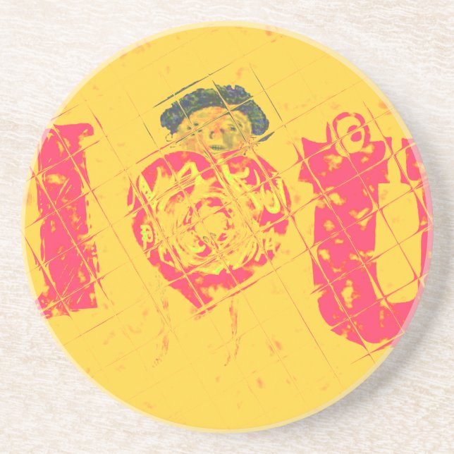 Posavasos De Arenisca Hakuna Matata I Love U  Swahili word Text Meaning. (Frente)