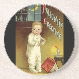 Posavasos De Arenisca Halloween vintage de Ellen Clapsaddle, historia de