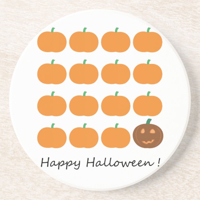 Posavasos De Arenisca Happy Halloween Cumpkin Patch (Frente)
