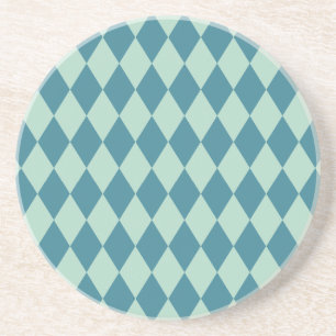 Posavasos De Arenisca Harlequin Seafoam y Verde azulado