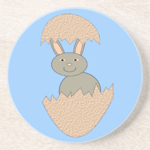 Posavasos De Arenisca Hatching de Bunny de Egg Weird