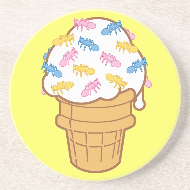 Posavasos De Arenisca Helado de hormigas (Frente)