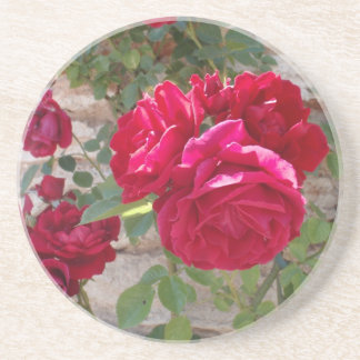 Posavasos De Arenisca Hermosa Rosa Roja