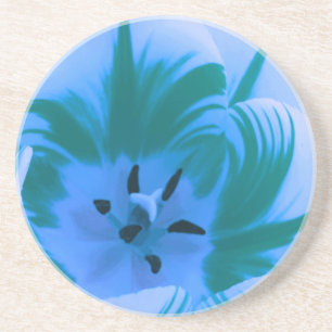 Posavasos De Arenisca Hermosas Casas De Tulipanes Azules