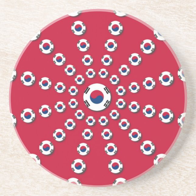 Posavasos De Arenisca Hermoso diseño Fantástico Femenino Me encanta el R (Frente)