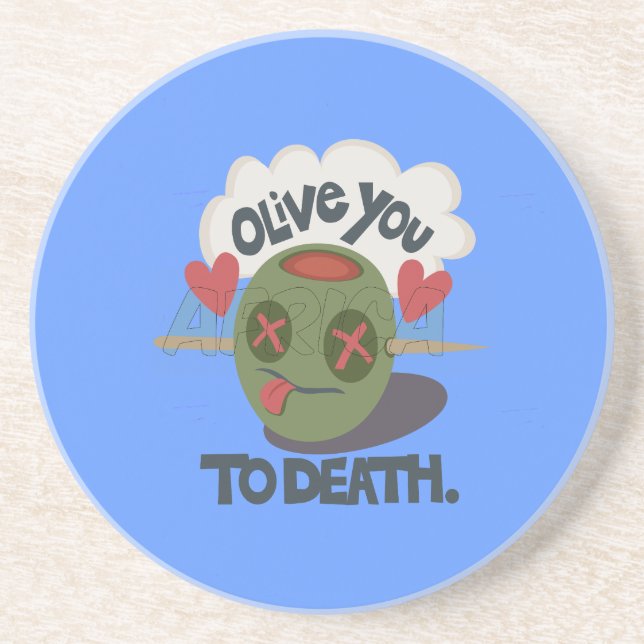 Posavasos De Arenisca Hermoso Guay I love Africa Art (Frente)