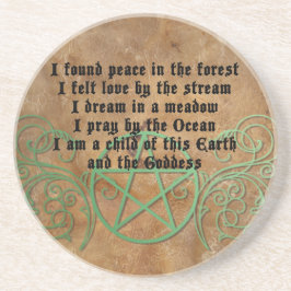 Posavasos De Arenisca Hermoso poema de Wiccan