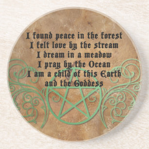 Posavasos De Arenisca Hermoso poema de Wiccan