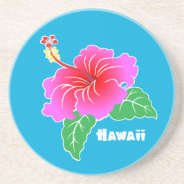 Posavasos De Arenisca Hibisco de Hawaii