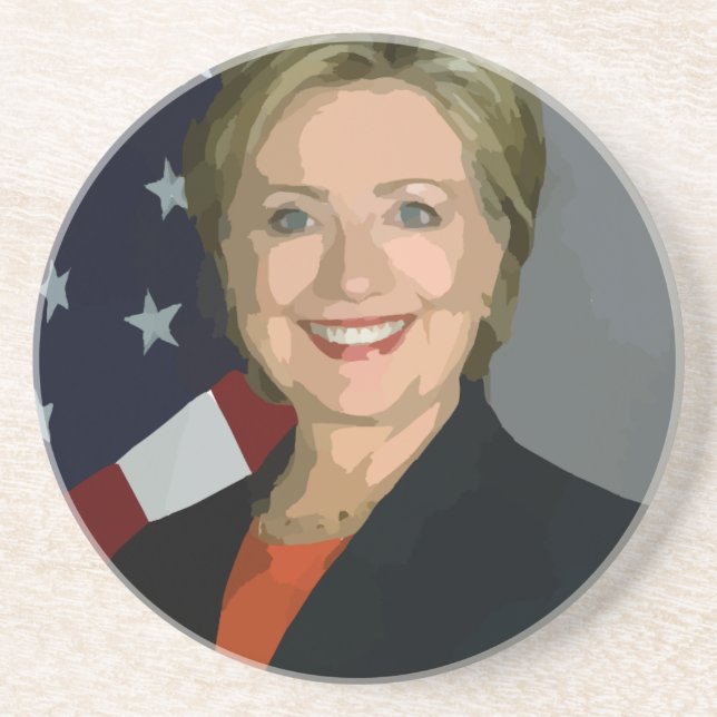 Posavasos De Arenisca hillary clinton (Frente)