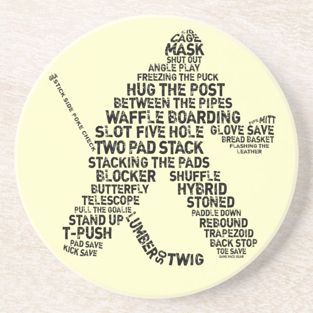 Posavasos De Arenisca Hockey sobre hielo (Frente)