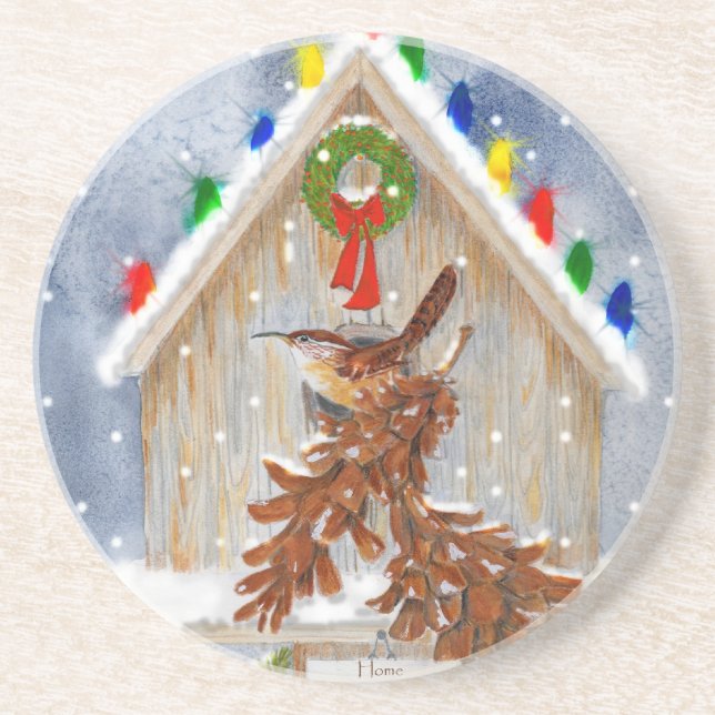 Posavasos De Arenisca Hogar dulce casero (Frente)