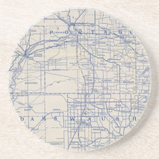Posavasos De Arenisca Hoja de ruta para bicicletas de Wisconsin 2