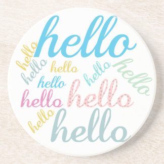 Posavasos De Arenisca Hola Cute Colorful Hello Gifts