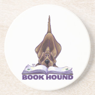 Posavasos De Arenisca Hound de libros de desfile animal