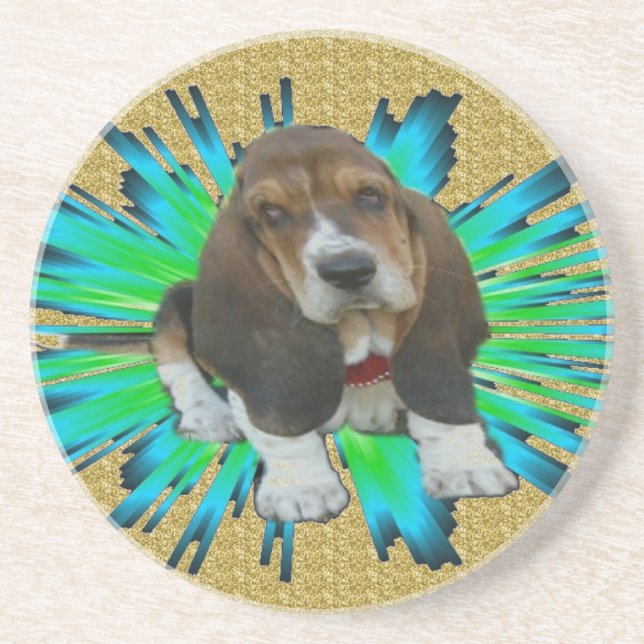 Posavasos De Arenisca Hound Sheldon (Frente)
