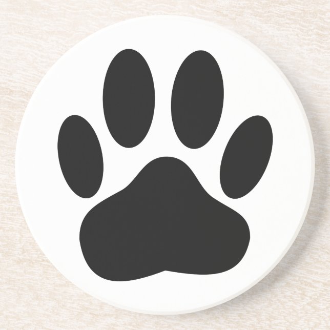 Posavasos De Arenisca Huella de perro (Frente)