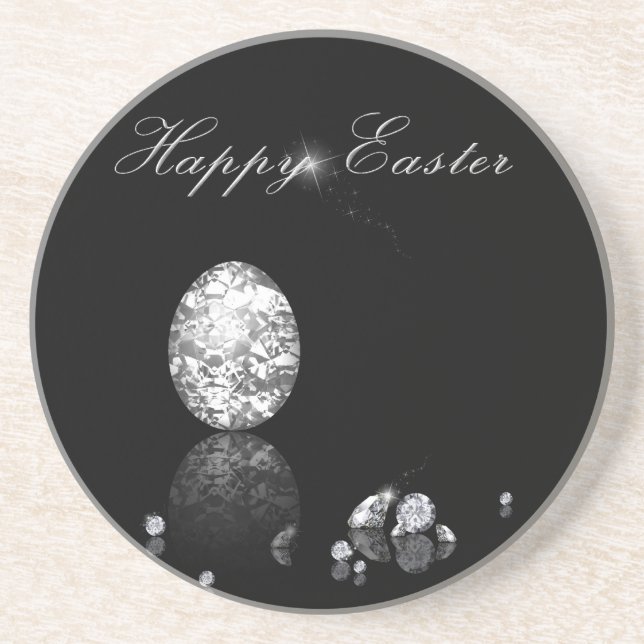 Posavasos De Arenisca Huevo de Pascua Brillante - Pascua de arena (Frente)