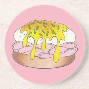 Posavasos De Arenisca Huevos Benedict Breakfast Diner Food Foodie Ham