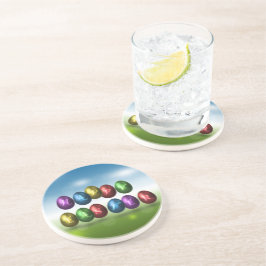 Posavasos De Arenisca Huevos felices de Pascua coloridos