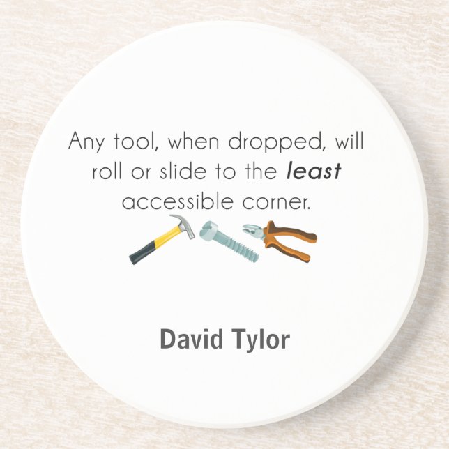 Posavasos De Arenisca Humor de ingeniería (Frente)